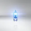 A close-up studio shot of a bright blue LED light bulb against a gradient background. Podgląd zdjęcia produktu