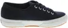 A side view of a navy blue Superga sneaker against a white background. Produktbild-Vorschau