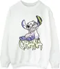 Disney - "Ohana" Sweatshirt für Herren BI31242 (S) (Weiß) Produktbild-Vorschau 1
