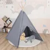 vidaXL Tipi pour enfants avec sac gris peau de pêche Voir les images du produit 2