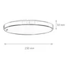 LED Deckenleuchte IP44 Schwarz Weiß tralweißes Licht 4000 K Produktbild-Vorschau 7