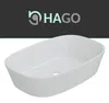 HAGO24 Waschbecken Keramik 605x380x140mm abgerundete Ecken Produktbild-Vorschau 7