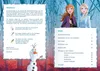 An open book with illustrations and text, featuring characters from Disney's Frozen. Voir les images du produit
