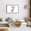 Gerahmtes Poster - Schwarzer Rahmen - Hasen Regenschirm Produktbild-Vorschau 7