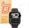 A product shot showing a smartwatch screen protector packaging and a smartwatch. Produktbild-Vorschau