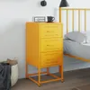 Nachttisch Senfgelb 36x39x78 cm Stahl Produktbild-Vorschau 3