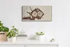 Leinwand Wanduhr Wandkunst Uhr 60x30 Malerei Abstrakte Produktbild-Vorschau 3