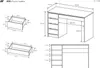 FURNLUX Schreibtisch Ada Schwarz 120cm / Hauptfarbe: Produktbild-Vorschau 7
