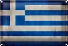 Blechschild Flagge 40x30cm Griechenland Fahne Produktbild-Vorschau 1