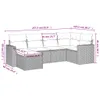 The Living Store 6-tlg. Garten-Sofagarnitur mit Kissen Grau Produktbild-Vorschau 4