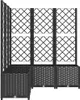 Pflanzkübel mit Spalier Schwarz 120x120x136 cm PP Produktbild-Vorschau 5