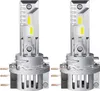 Two silver LED light bulbs with yellow light elements are shown against a white background. Produktbild-Vorschau