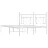 Bettgestell mit Kopfteil Metall Weiß 135x190 cm Produktbild-Vorschau 7