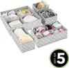 Aufbewahrungsbox Punkte 5er Set mDesign Stoffbox mit Produktbild-Vorschau 2