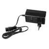 A black power adapter with a cord and plug. Náhled obrázku produktu