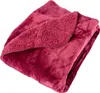 Flanell und Sherpa Wohndecke 150 x 200 cm bordeaux Produktbild-Vorschau 1
