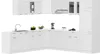 A white kitchen cabinet set is displayed against a white background. Produktbild-Vorschau