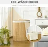 HOMCOM Bambus Wäschekorb mit Deckel 55L Wäschesammler mit Produktbild-Vorschau 7
