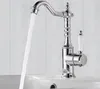 A close-up shot of a chrome faucet with water running into a white sink. Produktbild-Vorschau