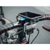 A close-up shot of a bicycle handlebar with a phone and action camera mounted on it. Náhľad obrázku produktu