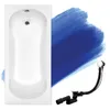 BADLAND Badewanne Rechteck Aria 160x70 mit Ablaufgarnitur Produktbild-Vorschau 2