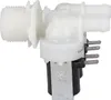 A close-up studio shot of a white and black solenoid valve. Produktbild-Vorschau