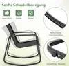 A rocking chair with descriptive text and close-up views of its features. Podgląd zdjęcia produktu