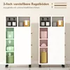 HOMCOM Badezimmerschrank Schmal mit 4 Rollen 3 Schubladen 5 Produktbild-Vorschau 5