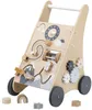 A wooden baby walker with various activity features. Produktbild-Vorschau