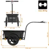 Prívesný vozík za bicykel, TERY. 90l, 61x153x90cm, čierny Náhľad obrázku produktu 2
