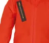 Close-up of an orange garment with a black and gold zipper. Náhled obrázku produktu