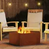 vidaXL Ohniště hnědé 60 x 60 x 30 cm Odolné proti Náhled obrázku produktu 4