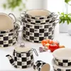 Emaillierter Topf SCHACHBRETT 22 cm, 4 l Produktbild-Vorschau 2