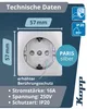 Kopp PARIS Schutzkontaktsteckdose 1-fach Unterputz 16A Produktbild-Vorschau 2
