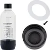 A SodaStream bottle and its cap with a gasket are shown against a white background. Produktbild-Vorschau