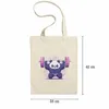 Fitness Panda Power Jutebeutel Panda Bär Gewichtheber Produktbild-Vorschau 2