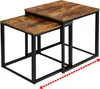 Stolik Kawowy Ława Stół Zestaw Stolików 2W1 Loft Industrial Podgląd zdjęcia produktu 6