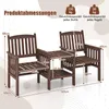 COSTWAY Gartenbank mit Tisch, 2-Sitzer Holzbank mit Produktbild-Vorschau 6