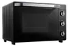 A black De Longhi electric oven is shown from a three-quarter angle against a black background. Náhľad obrázku produktu