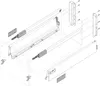 BLUM Schubladenschienen TANDEM-Höhe 83 mit Reling 227mm Produktbild-Vorschau 3
