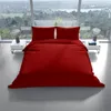 Renforce Bettwäsche Set 200x200 cm 80x80 cm Rot Uni 100% Produktbild-Vorschau 2