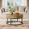 Tribesigns 80 cm Runder Couchtisch, Farmhouse Circle Produktbild-Vorschau 8