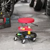 HOMCOM Werkstatthocker mit Rollen Tabletts höhenverstellbar Produktbild-Vorschau 2