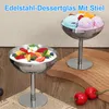 4er-Set Edelstahl-Dessertbecher, 240 ml, hohe Sockelbasis, Produktbild-Vorschau 5