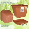 MePla - Pflanzkübel Quadrat 58x58 terra Produktbild-Vorschau 3