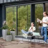 Blumentopf Blumenübertopf mit Einsatz Farbe Weiß Runde  40 Produktbild-Vorschau 5