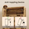 An image showing how to install an anti-toppling device on a cabinet, with a comparison of correct and incorrect installation. Produktbild-Vorschau