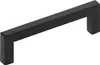 A close-up, studio shot of a black cabinet handle. Produktbild-Vorschau