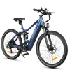 A blue electric mountain bike is shown against a white background. Produktbild-Vorschau