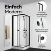 Komplettdusche 80×80×200 cm, Duschtasse, Gleittüren, 5 mm Produktbild-Vorschau 3